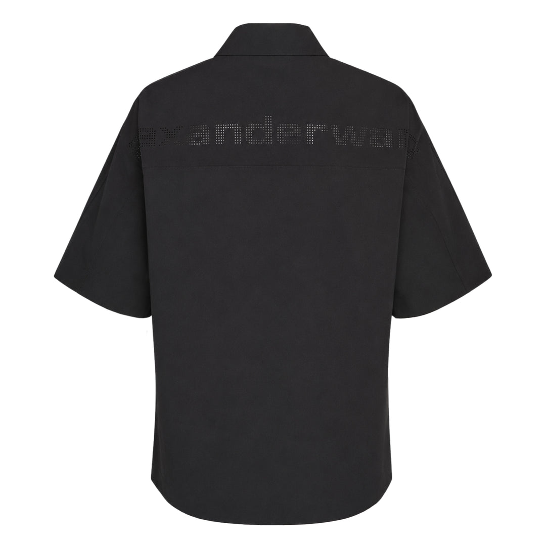 Short Sleeve Perforated Shirt