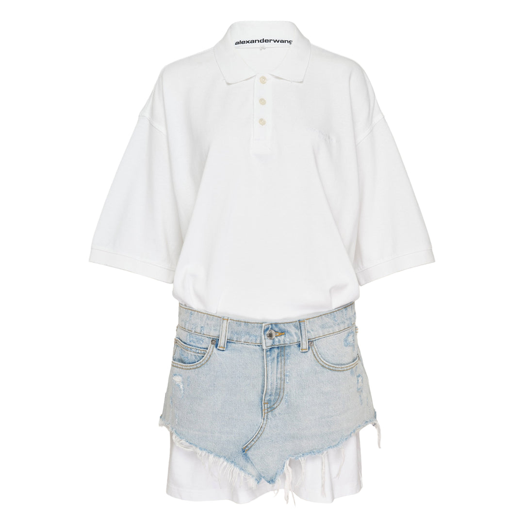 Pre-Styled Denim Polo Dress