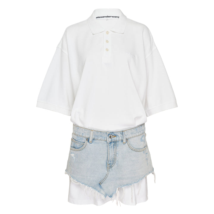 Pre-Styled Denim Polo Dress