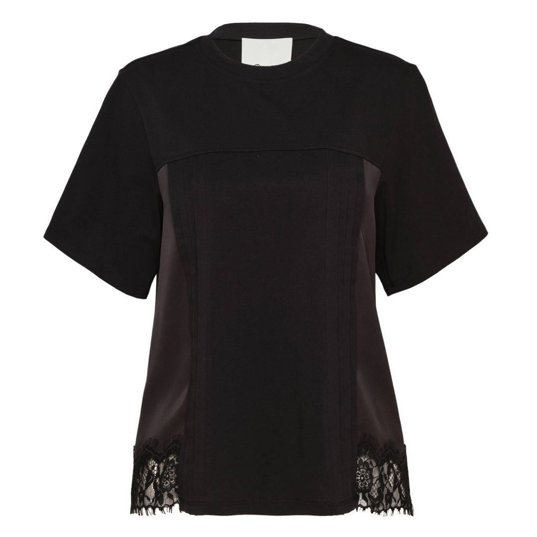 Satin Lace Combo Tee