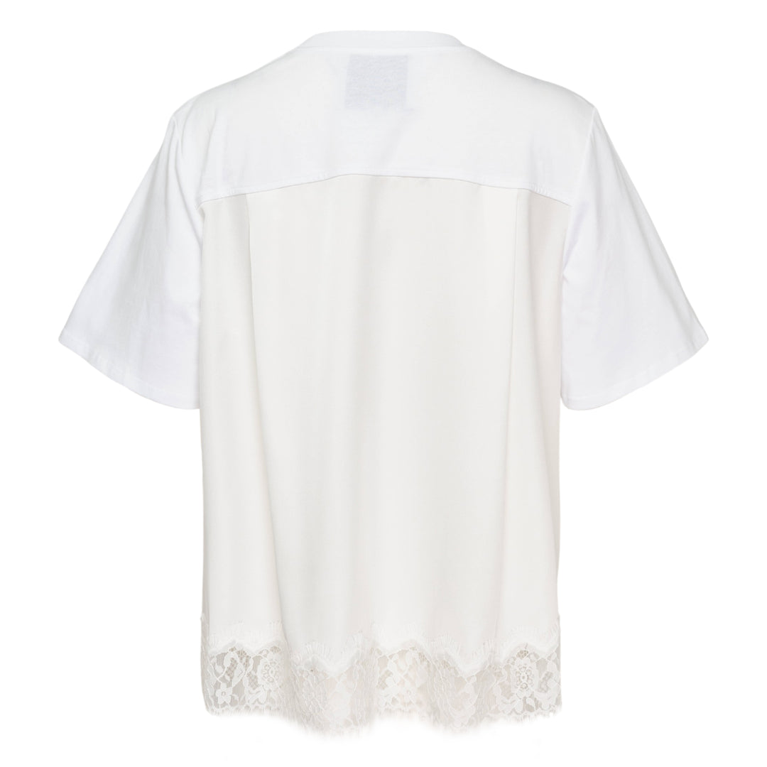 Satin Lace Combo Tee