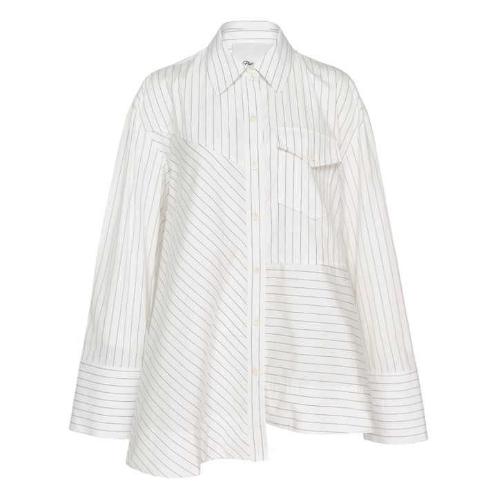 Asymmetrical Stripe Trapeze Shirt