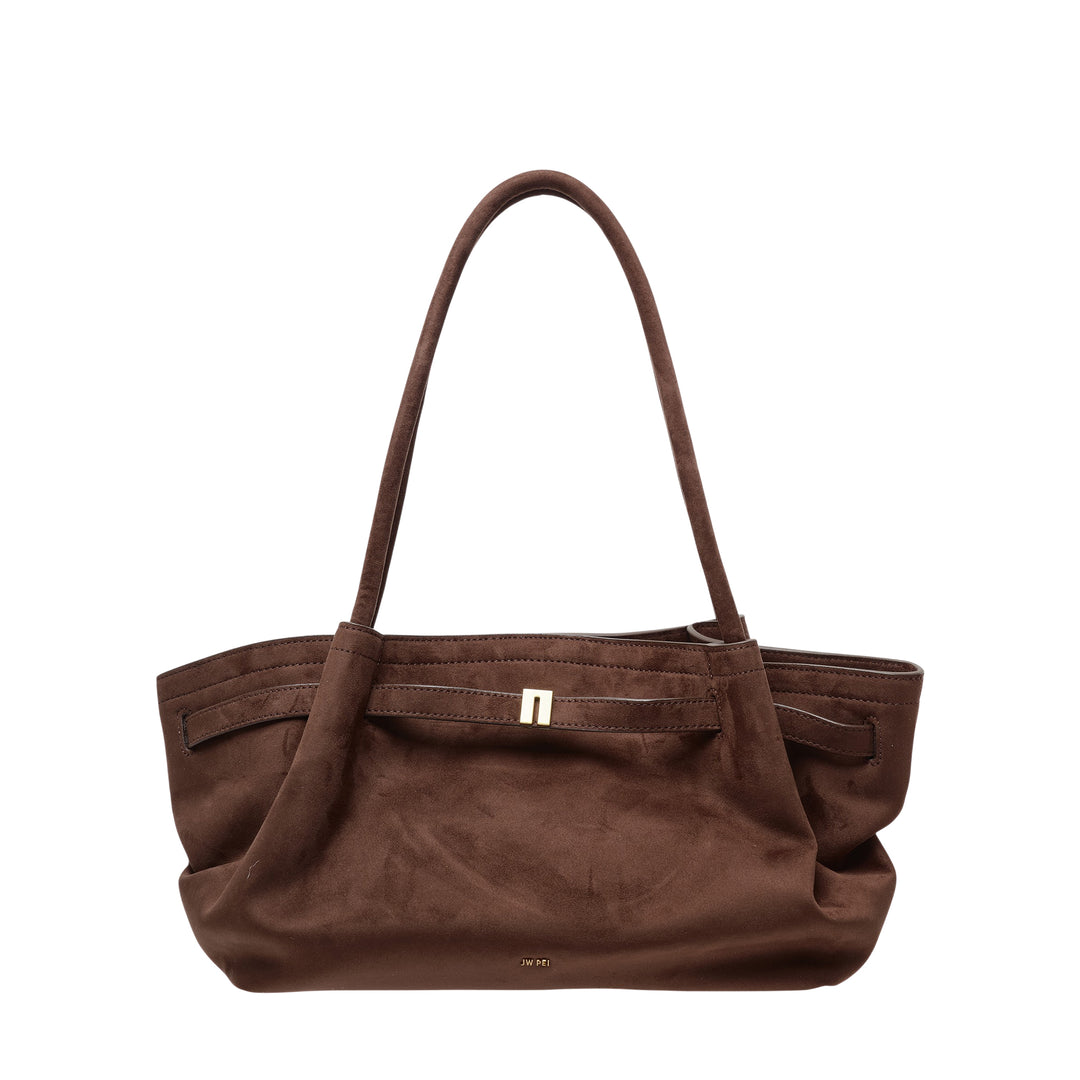 Hana Wide Faux Suede Tote