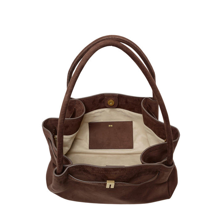 Hana Wide Faux Suede Tote