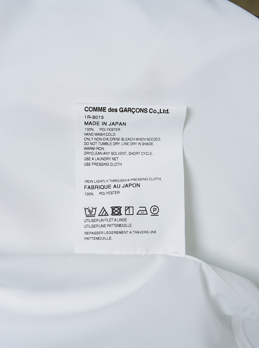 COMME des GARCONS BLACK Long Sleeve Frill Hem Shirt - view 3