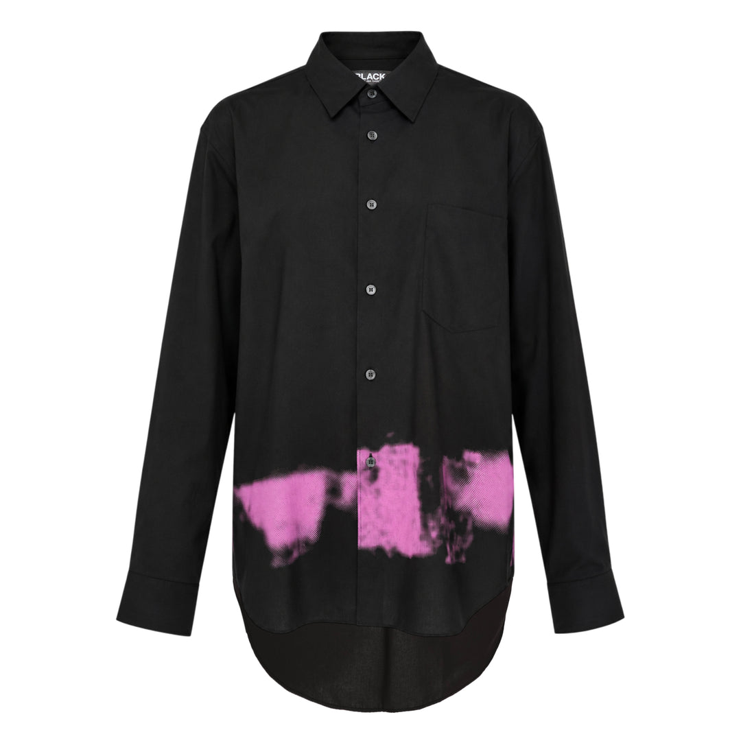 Pink Spray Print Long Sleeve Shirt
