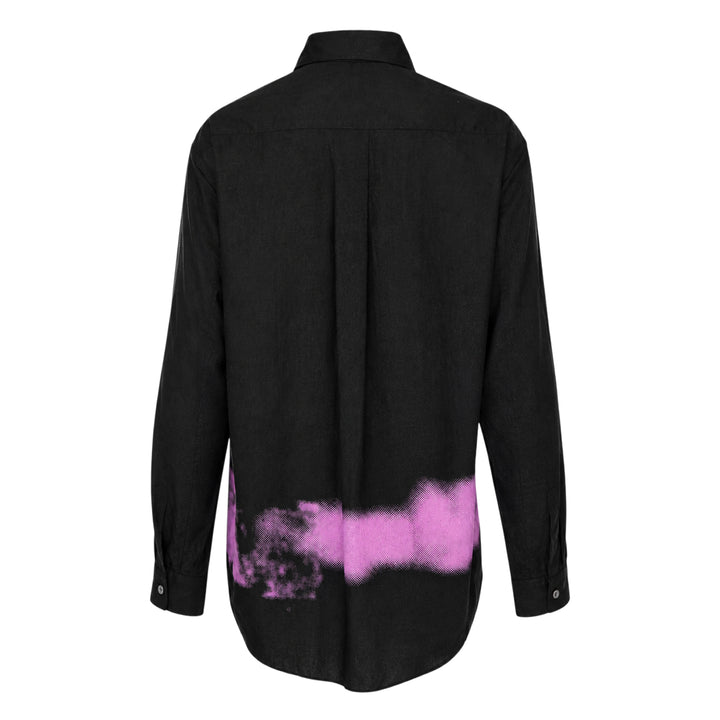 Pink Spray Print Long Sleeve Shirt