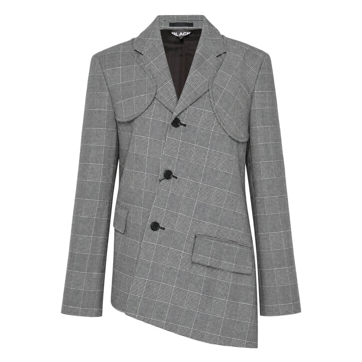 Glen Check Asymmetric Blazer