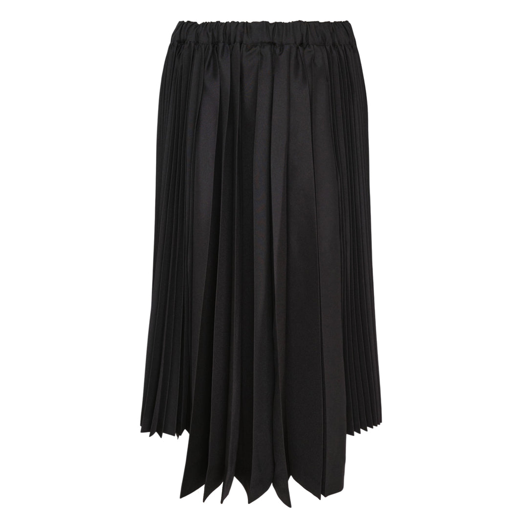 Pleated Asymmetric Midi Skirt