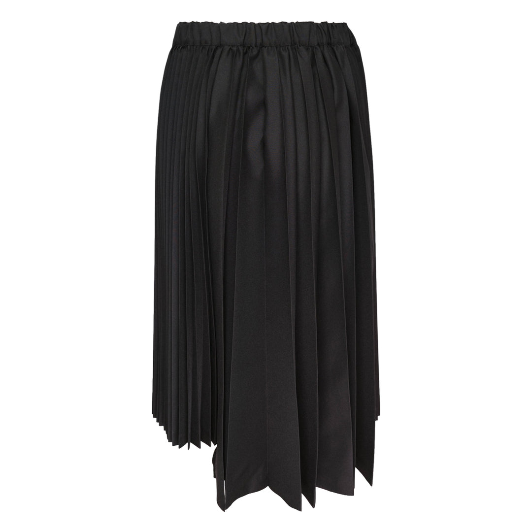 Pleated Asymmetric Midi Skirt