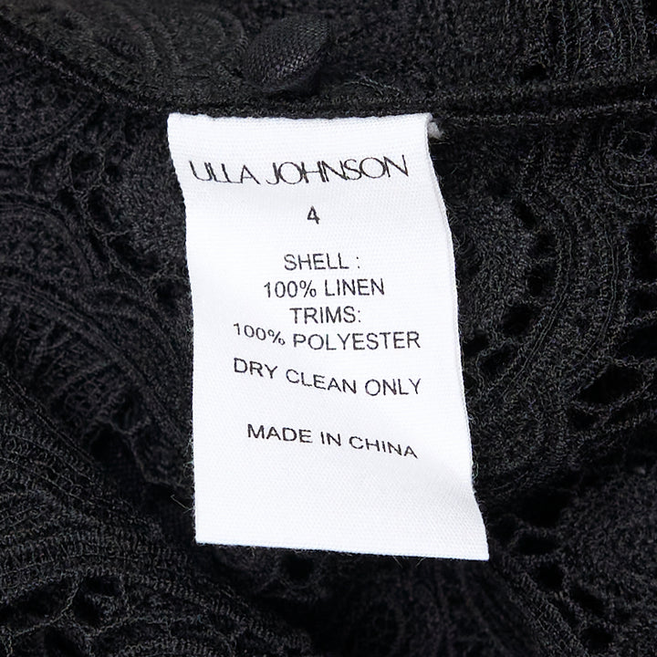 Amelie Lace Trim Linen Top