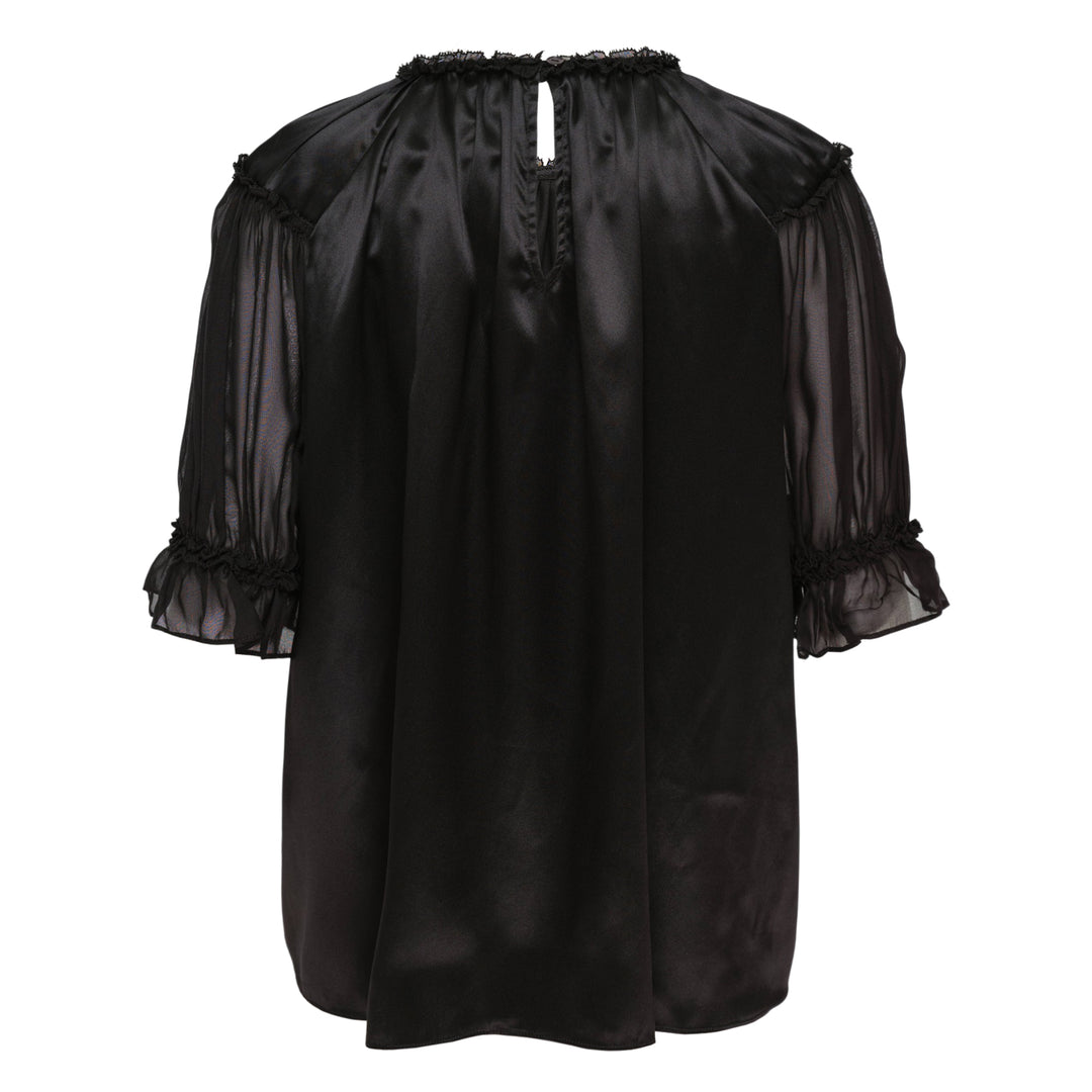 Alina Short Sleeve Silk Top