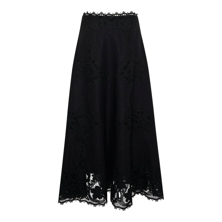 Fleur Linen Midi Skirt