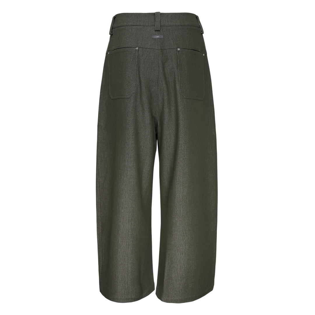 Pleated Wide-Leg Trousers