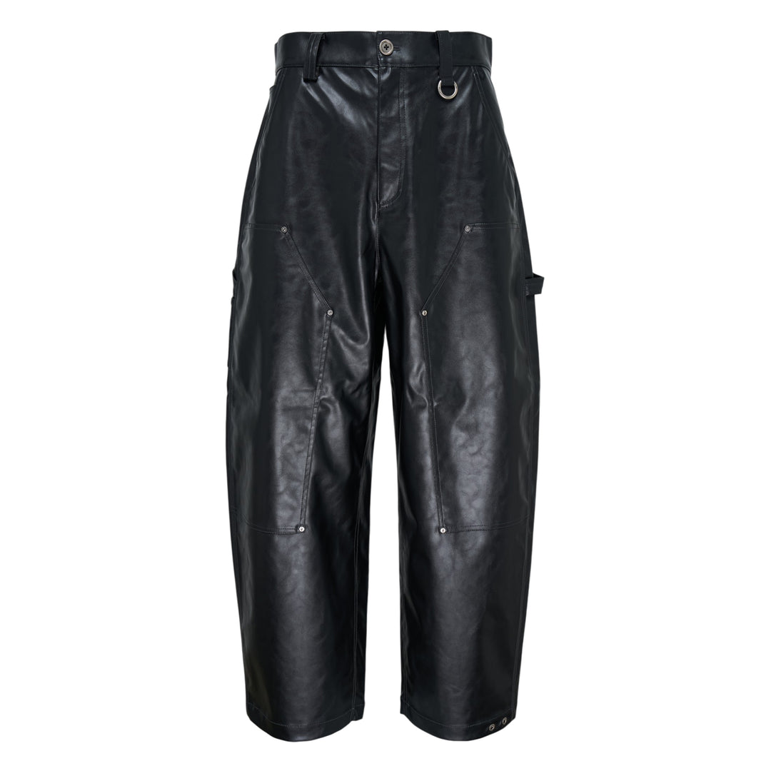 Faux Leather Wide Pants