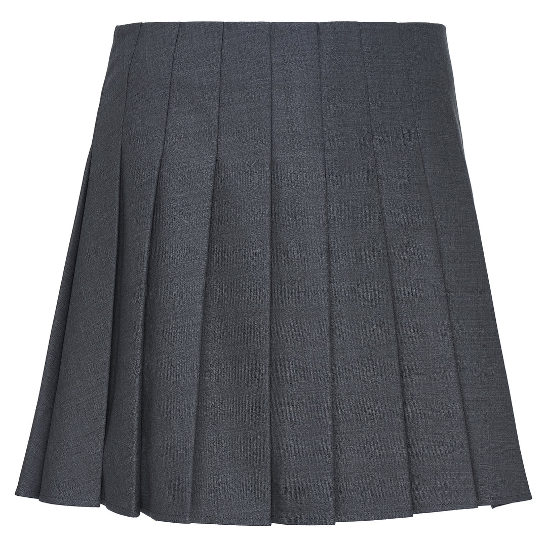 Grey Pleated Mini Skirt