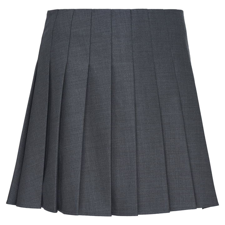 Grey Pleated Mini Skirt