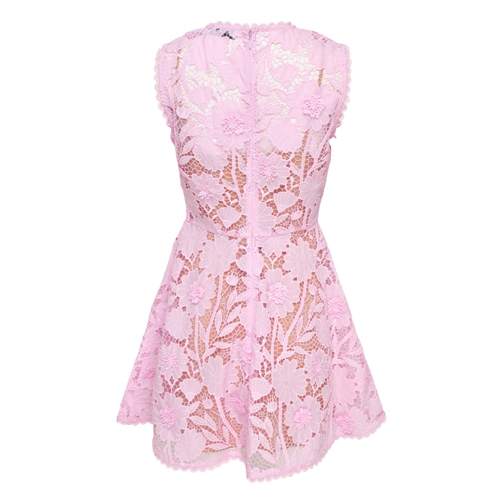 Pink Lace Mini Dress