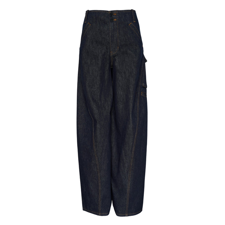 Indigo Denim Cargo Jeans