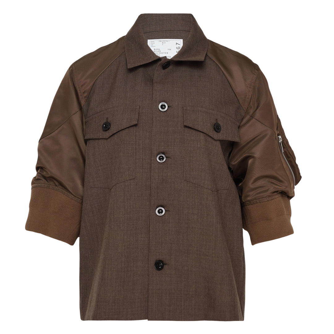 Suiting Nylon Twill Shirt Jacket