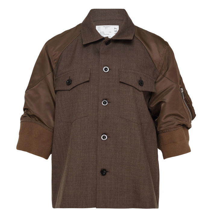 Suiting Nylon Twill Shirt Jacket