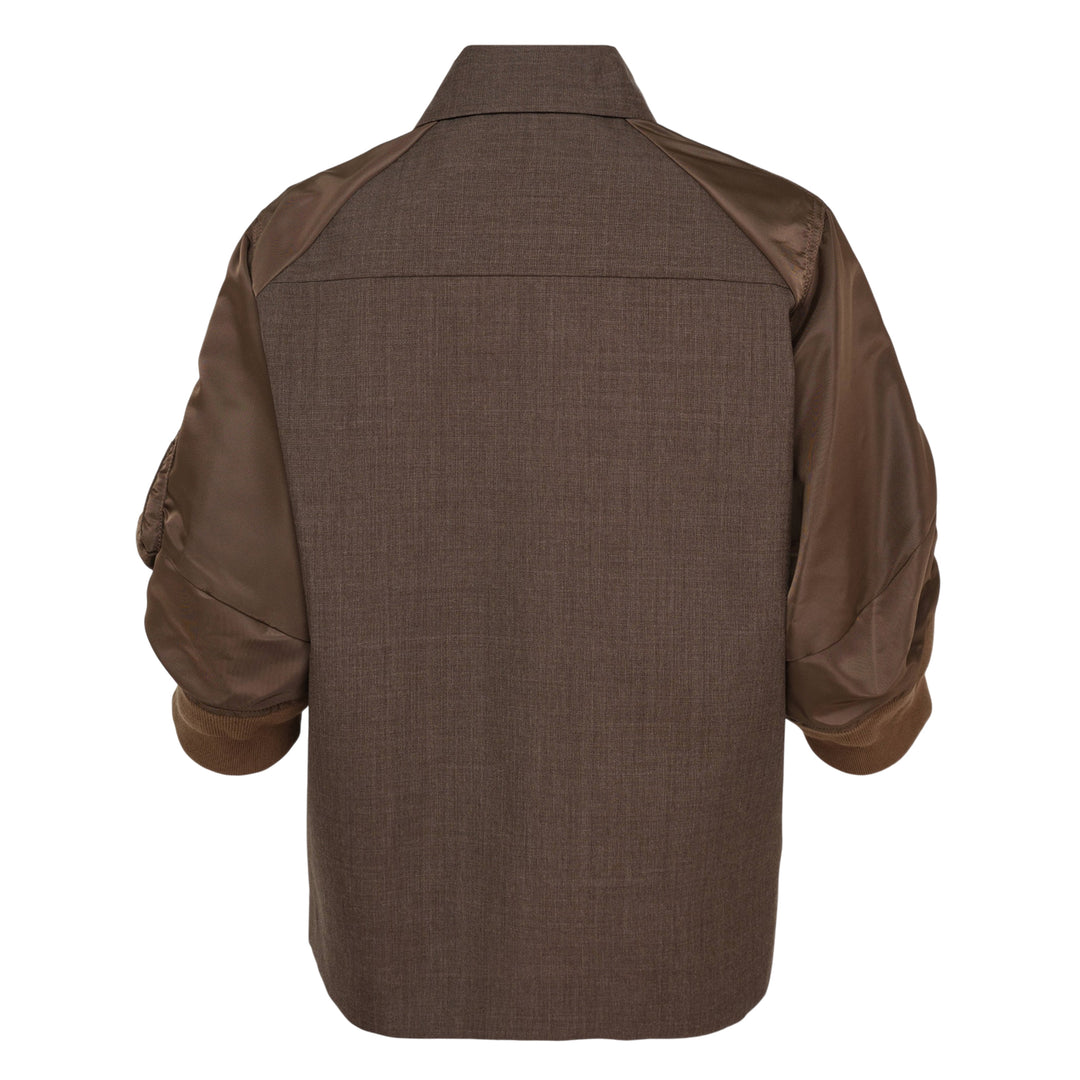 Suiting Nylon Twill Shirt Jacket