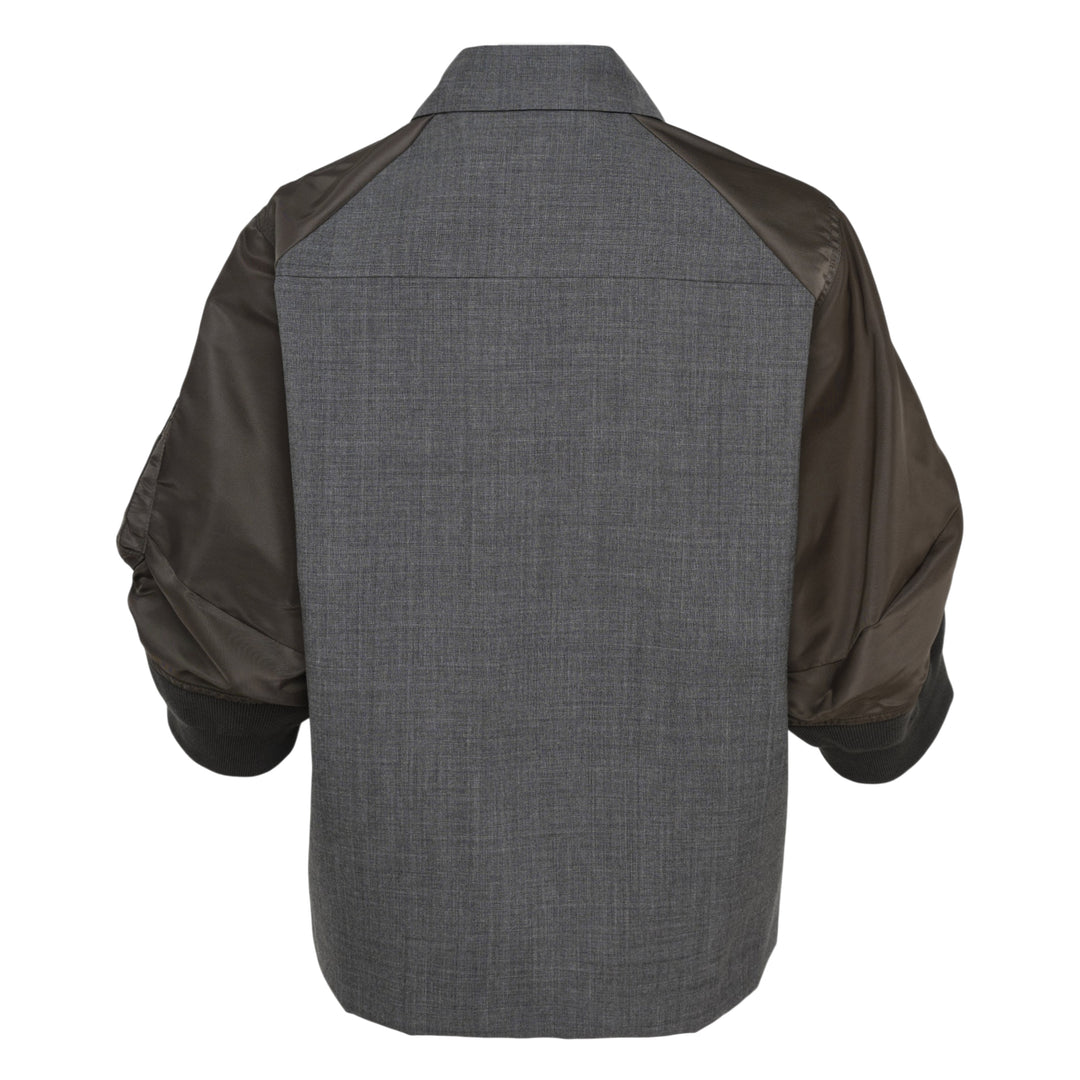 Suiting Nylon Twill Shirt Jacket