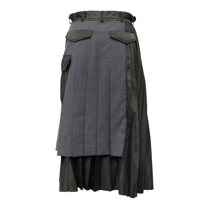 Suiting Nylon Twill Skirt