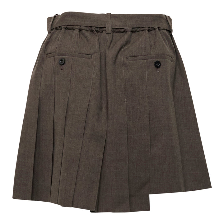 Belted Pleated Suiting Shorts