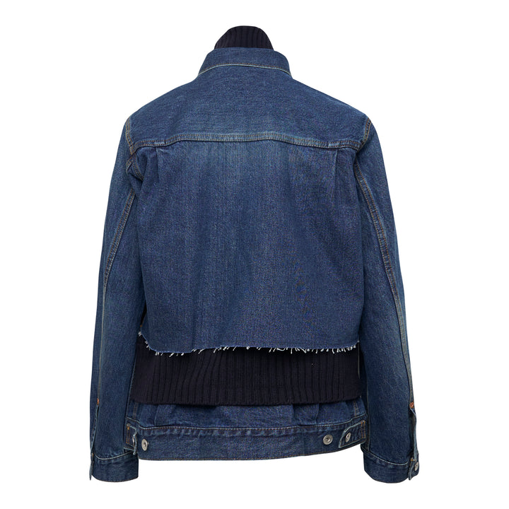 Denim x Wool Knit Jacket