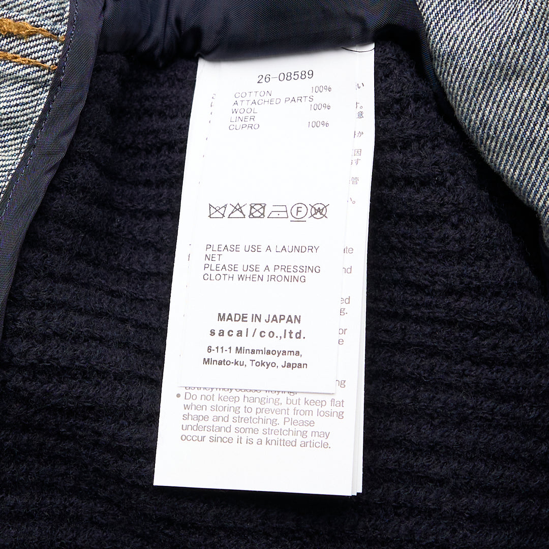 Denim x Wool Knit Jacket