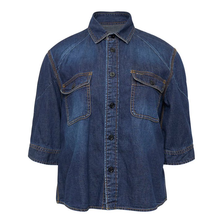 Cropped Denim Shirt