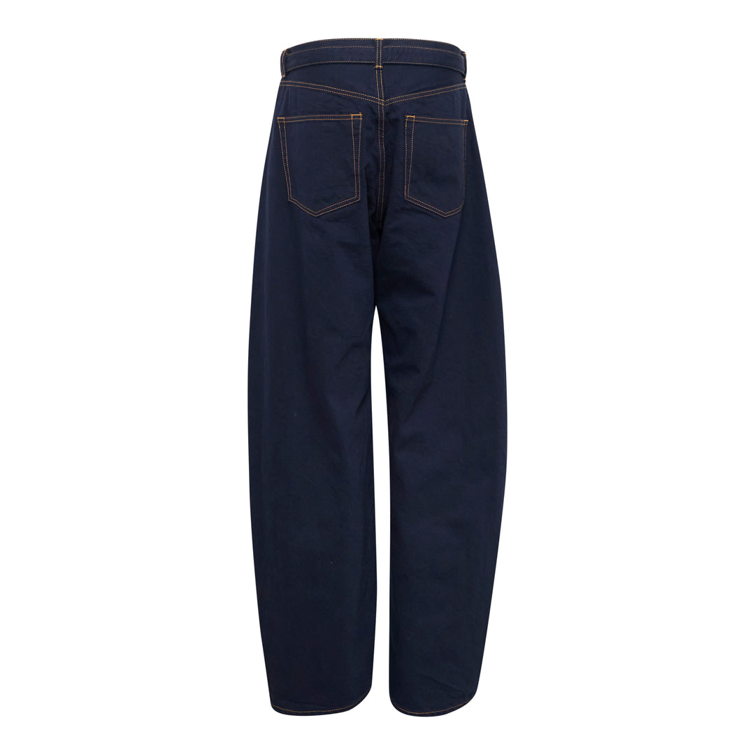 Belted Barrel Leg Jeans