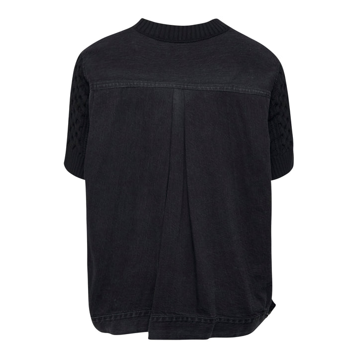 Denim x Cotton Knit Pullover