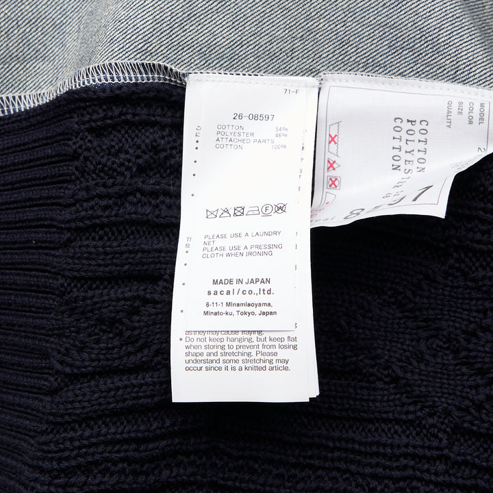 Denim x Cotton Knit Pullover