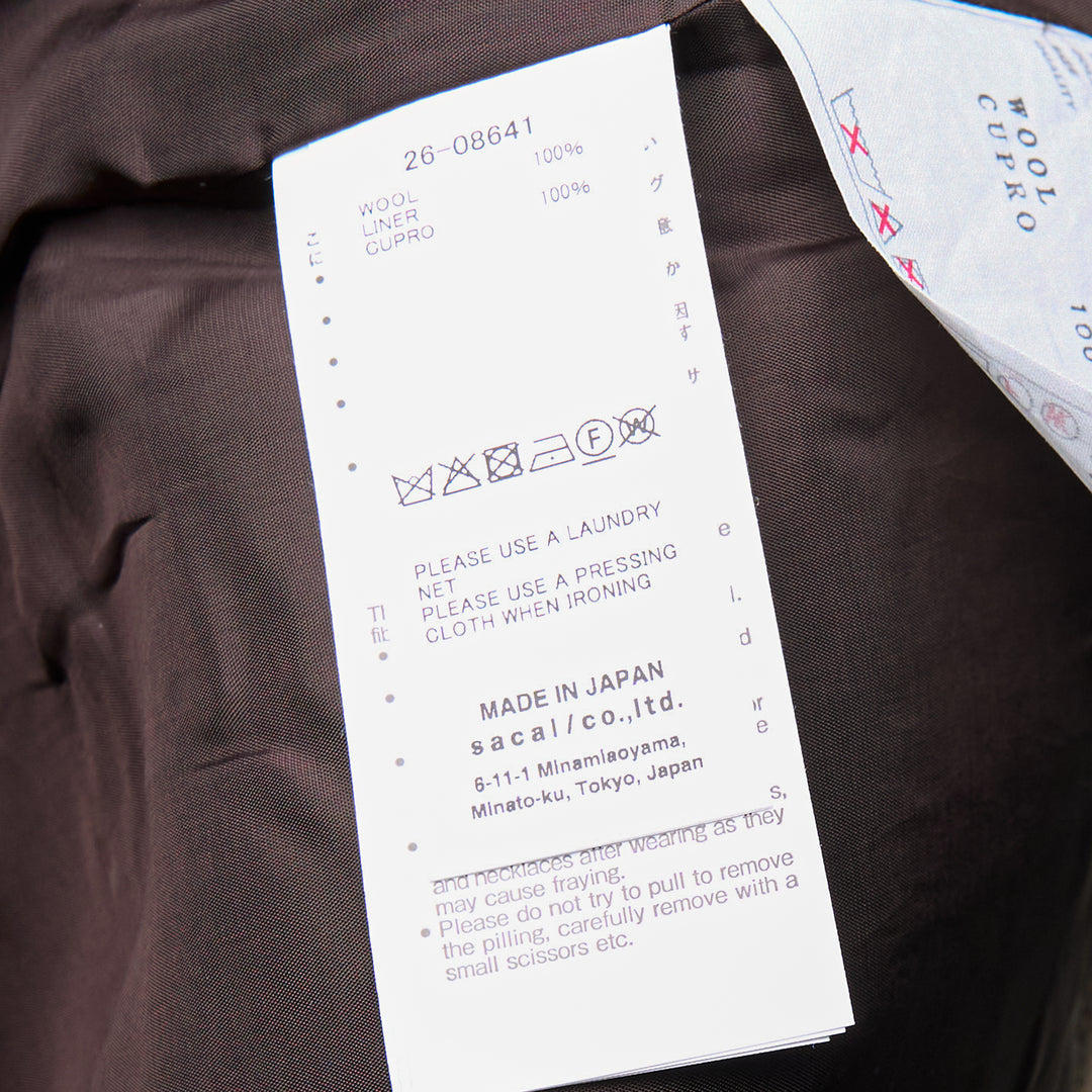 Wool Melton Asymmetric Cargo Skirt