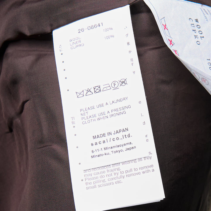 Wool Melton Asymmetric Cargo Skirt