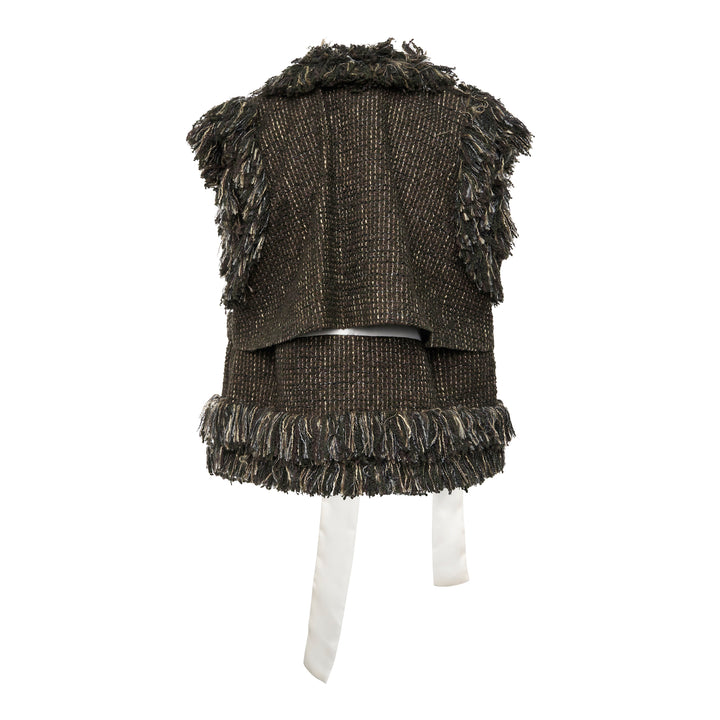 Fringe Tweed Gilet