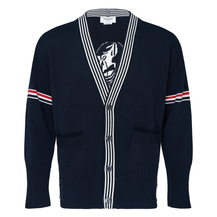 Lobster Jersey Stitch V-Neck Cardigan