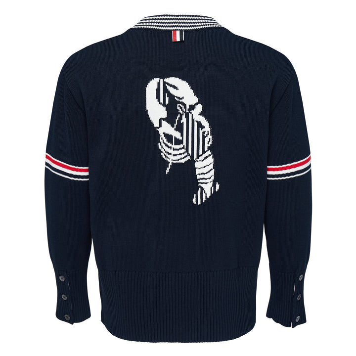 Lobster Jersey Stitch V-Neck Cardigan
