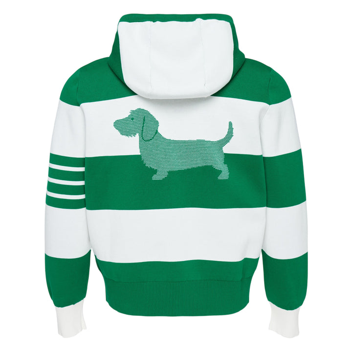 Rugby Stripe Zip Hoodie