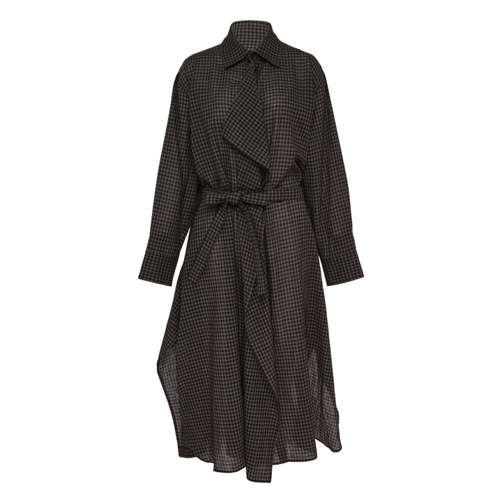 Draped Shirt Dress