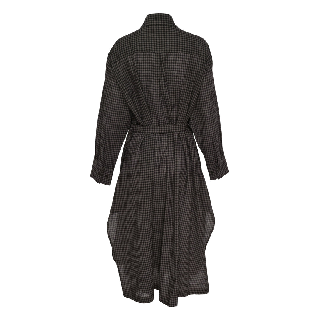 Draped Shirt Dress