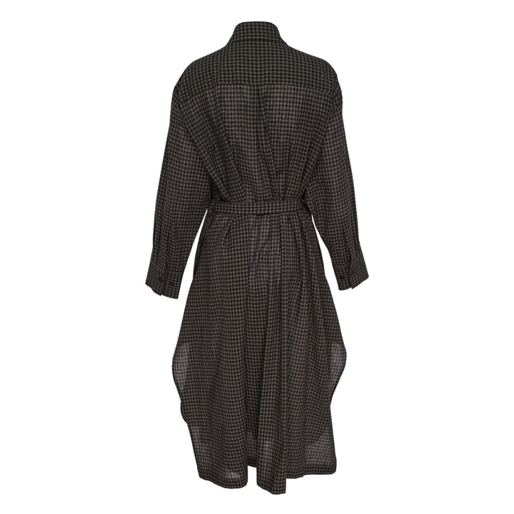 Draped Shirt Dress