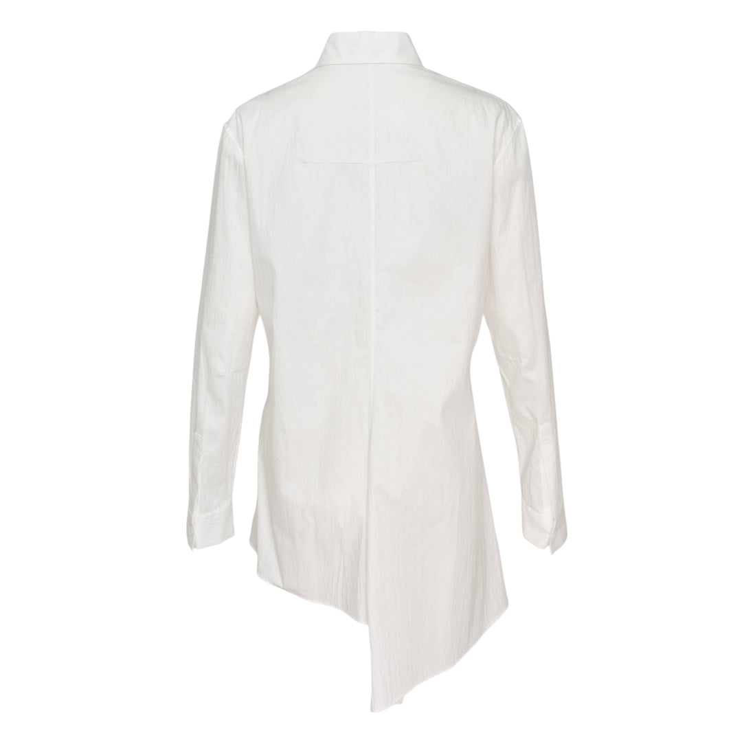 Paneled Asymmetric Long Shirt