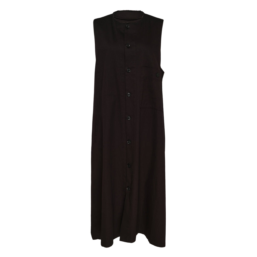 Long Pocket Sleeveless Dress