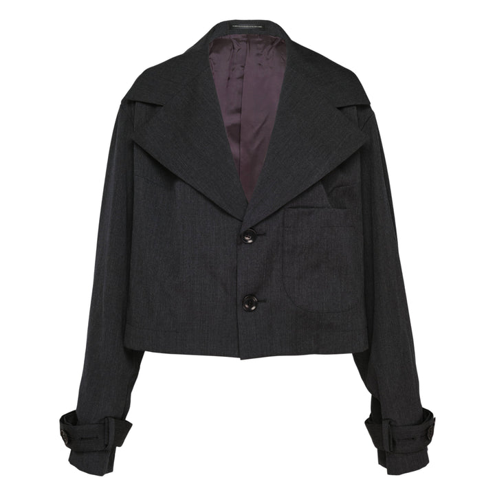 Wide Collar Long Sleeve Jacket