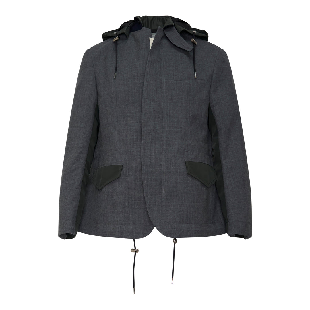 Suiting Nylon Twill Hooded Jacket