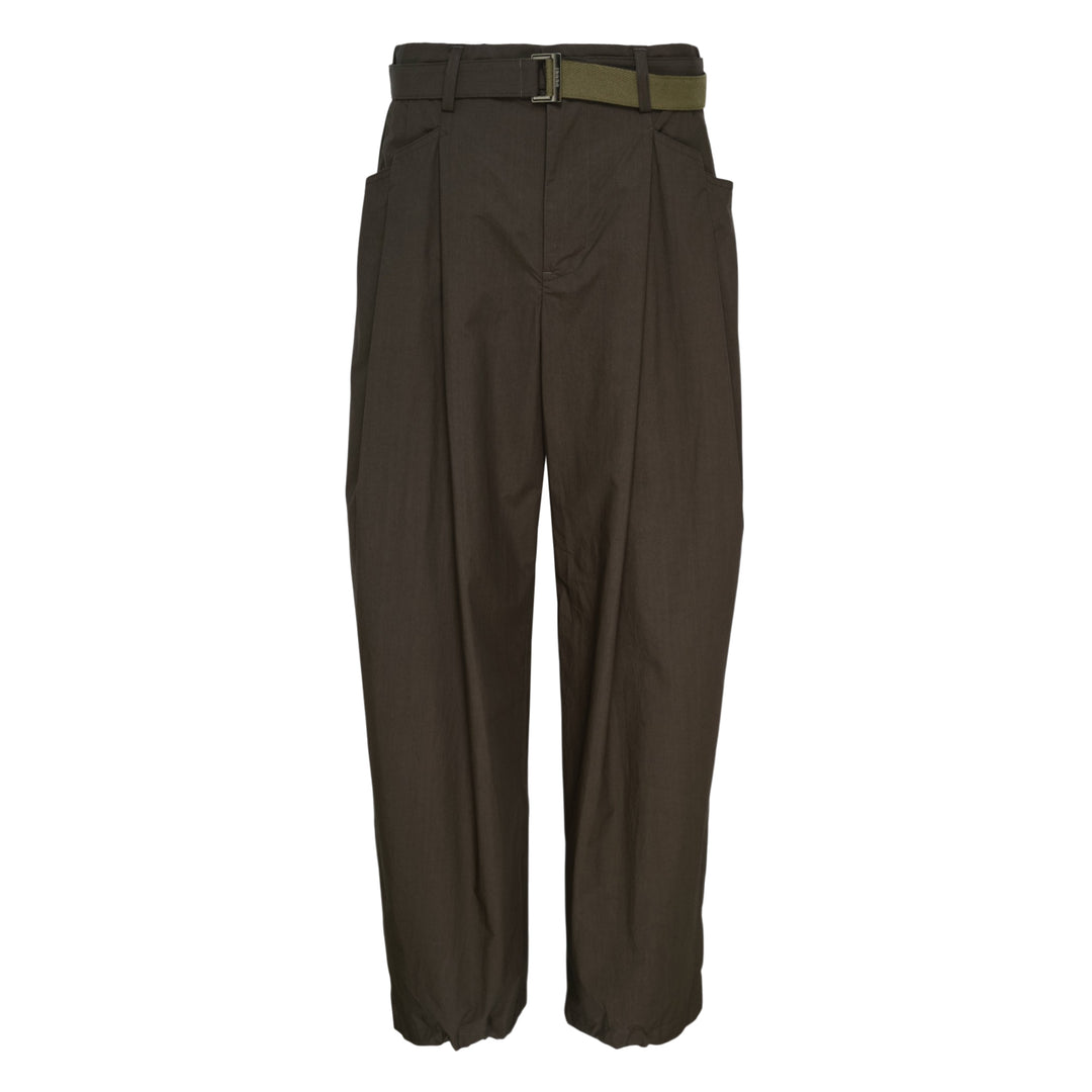 Cotton Typewriter Pleated Pants
