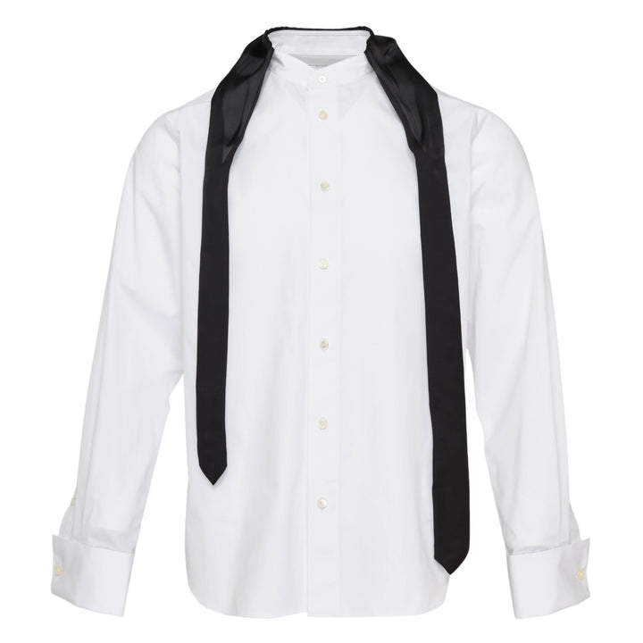 Poplin Shirt with Satin Tie